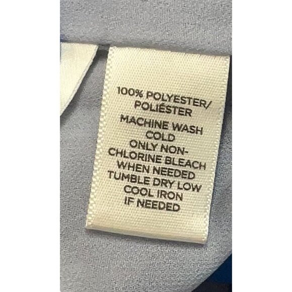 Ann Taylor Loft Blue Sleeveless Lightweight Casual Tiny Bird Print Top Blouse - Picture 8 of 9